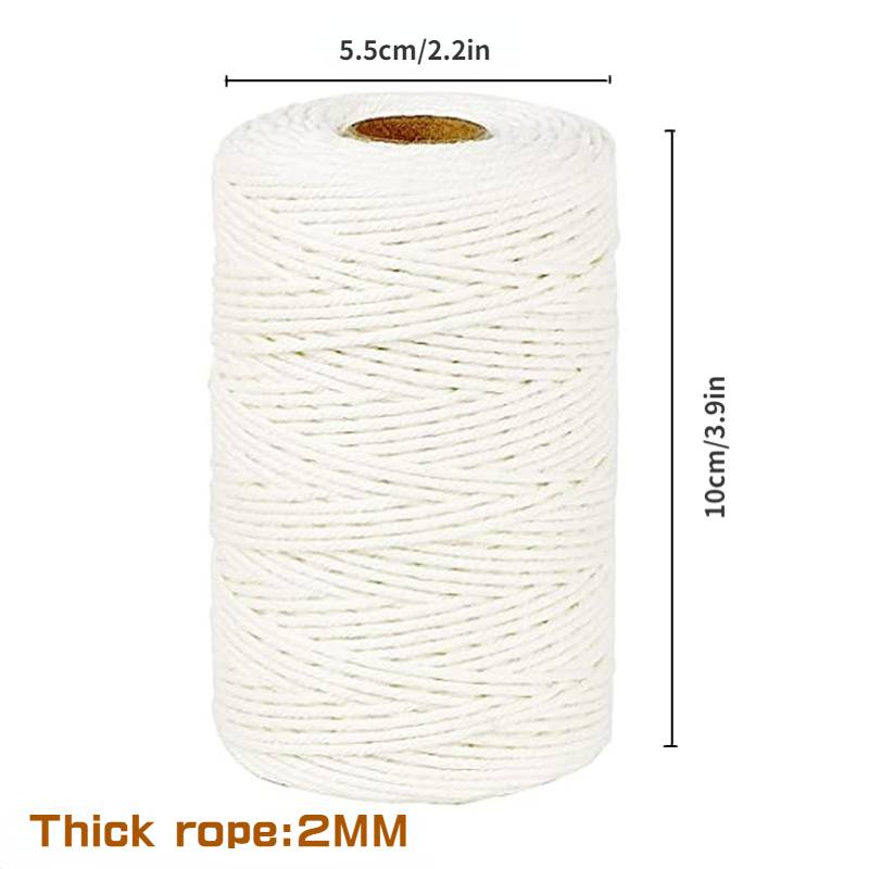 Macrame Cord Beige Macrame Cords Natural Cotton Rope Twisted - Temu